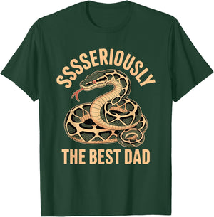 Seriously The Best Dad Reptile Ball Python Funny Snake T-Shirt - T-Shirt | Forest