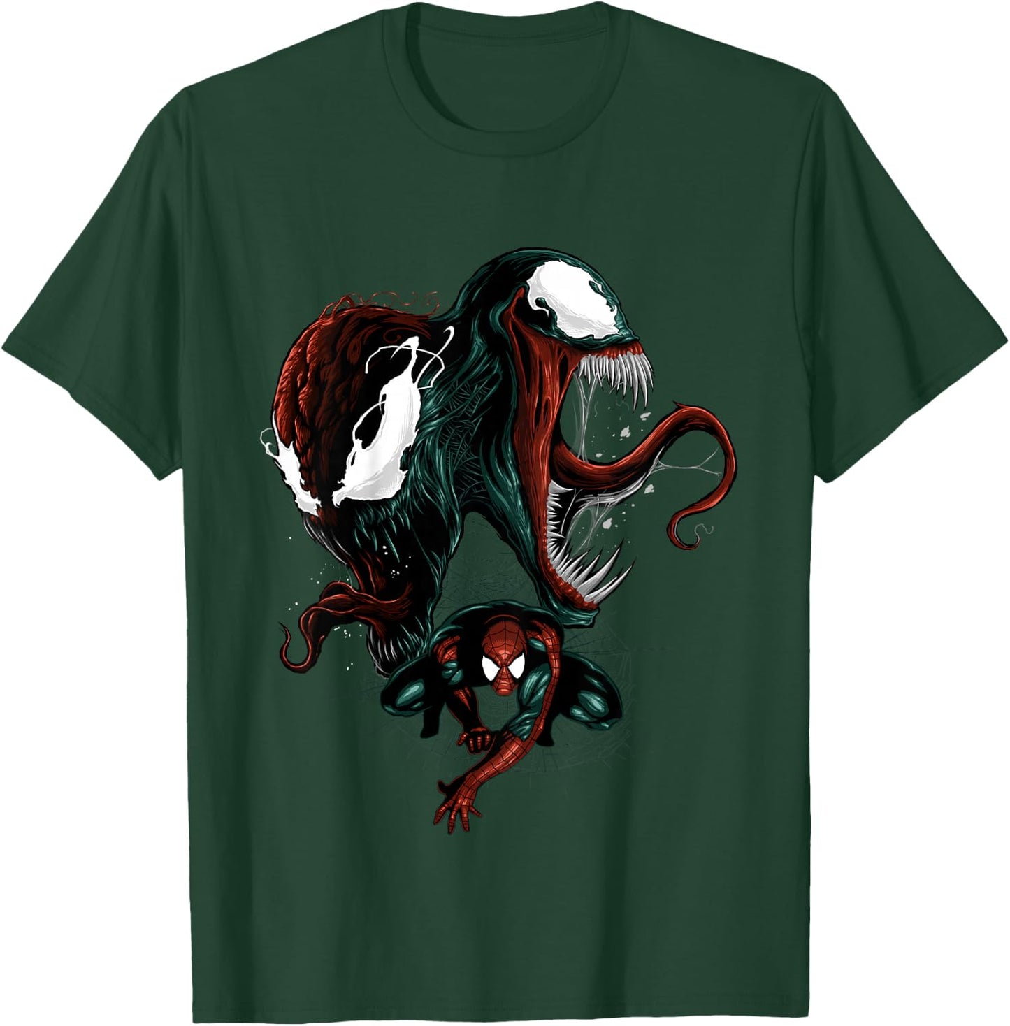 Marvel Spider-Man Venom and Carnage Split Portrait T-Shirt - T-Shirt | Forest