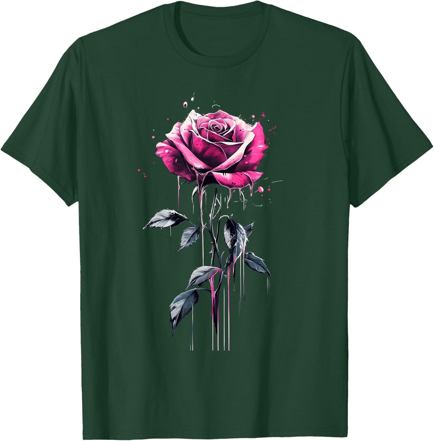 Rose Rose Botaniste Jardin Jardin Jardin Fleur Rose T-Shirt - T-Shirt | Forest
