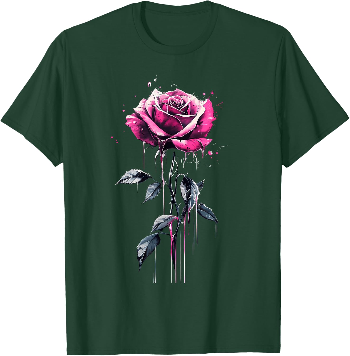 Rose Rose Botaniste Jardin Jardin Jardin Fleur Rose T-Shirt - T-Shirt | Forest