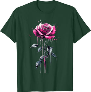 Rose Rose Botaniste Jardin Jardin Jardin Fleur Rose T-Shirt - T-Shirt | Forest