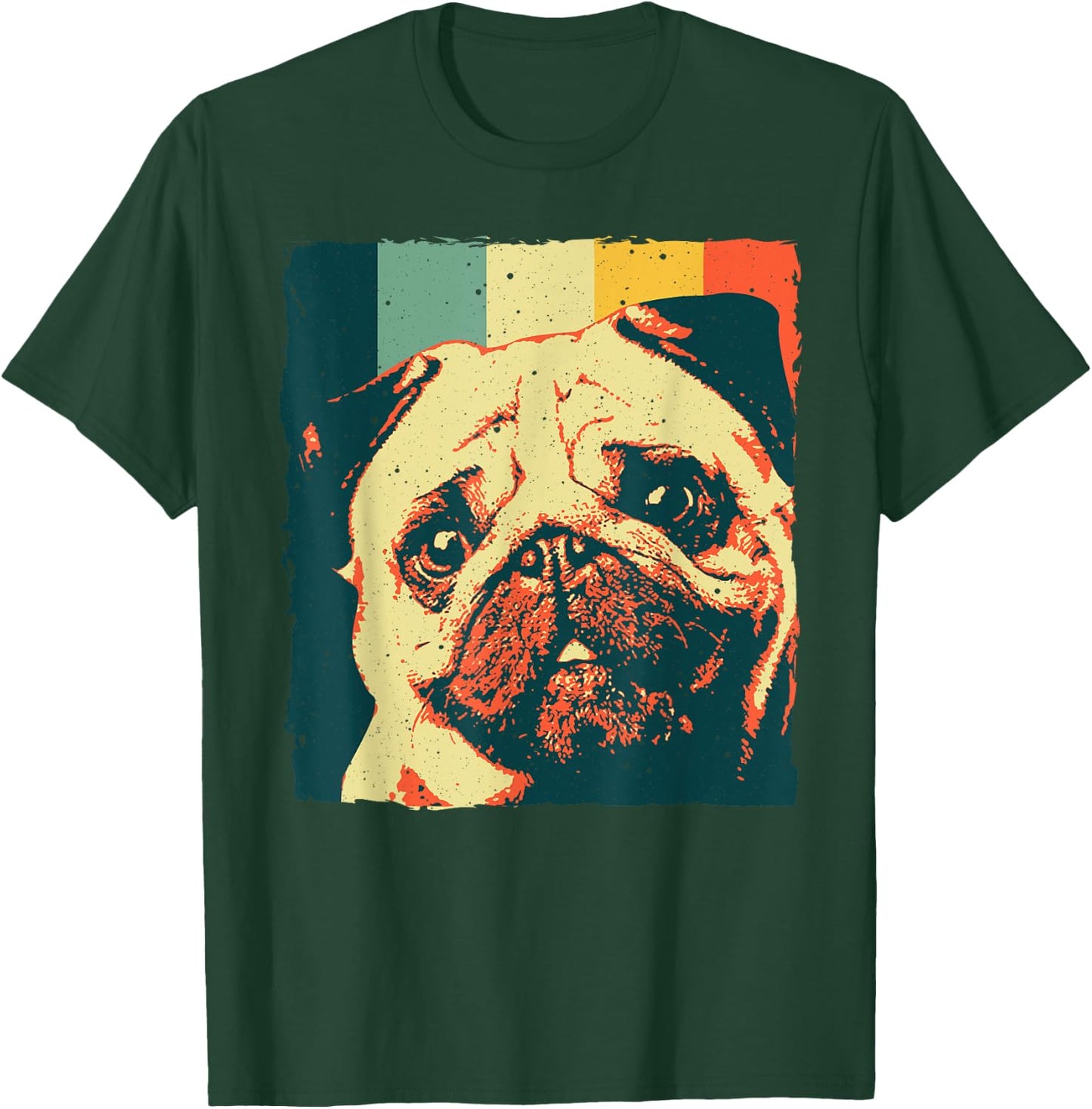 Cool Pug Women Black Pug Dog Lovers Vintage 80s 90s T-Shirt - T-Shirt | Forest