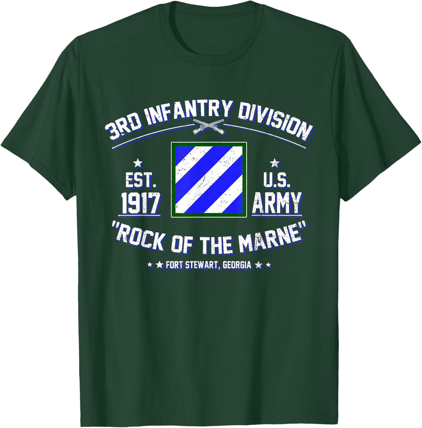 Proud 3rd Infantry Division Rock Of Marne US Veteran T-Shirt - T-Shirt | Forest