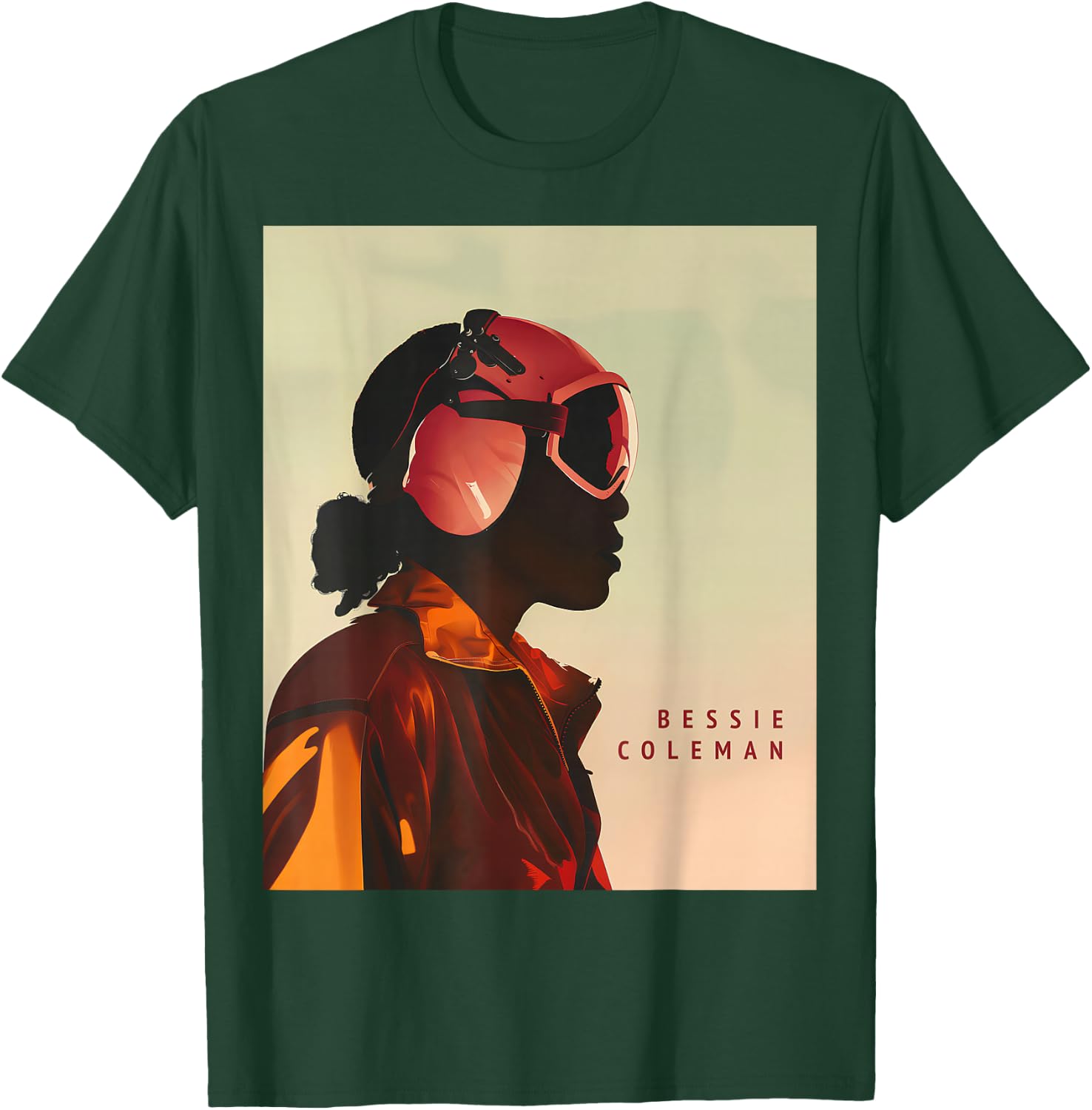 Bessie Coleman Aviation Black History African American Pilot T-Shirt - T-Shirt | Forest