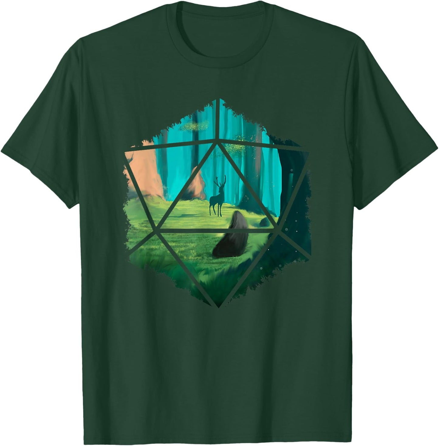 Gamer Games Brettspiele Würfel Fantasy T-Shirt - T-Shirt | Forest