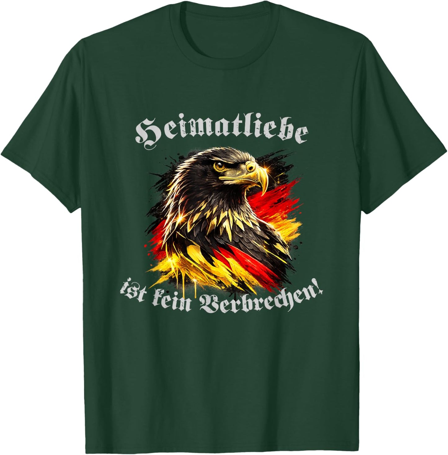 Heimatliebe ist kein Verbrechen! Deutscher Adler Klassik T-Shirt - T-Shirt | Forest