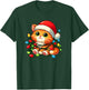 Orange Tabby Cat Christmas Lights Pet Funny Xmas Women Kids T-Shirt - T-Shirt | Forest