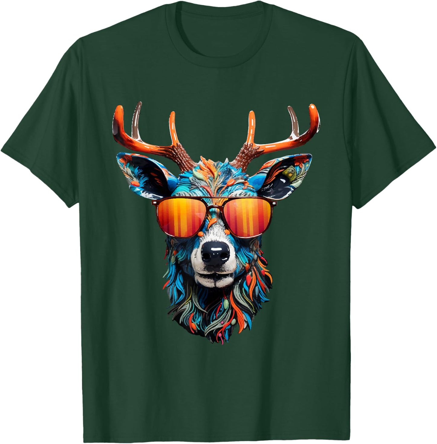 Deer Shirt Costume Shirt Men's Boys Costume Oktoberfest , black T-Shirt - T-Shirt | Forest