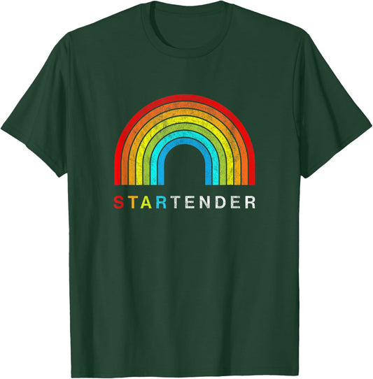 Startender | Rainbow Bartender Pride T-Shirt - T-Shirt | Forest