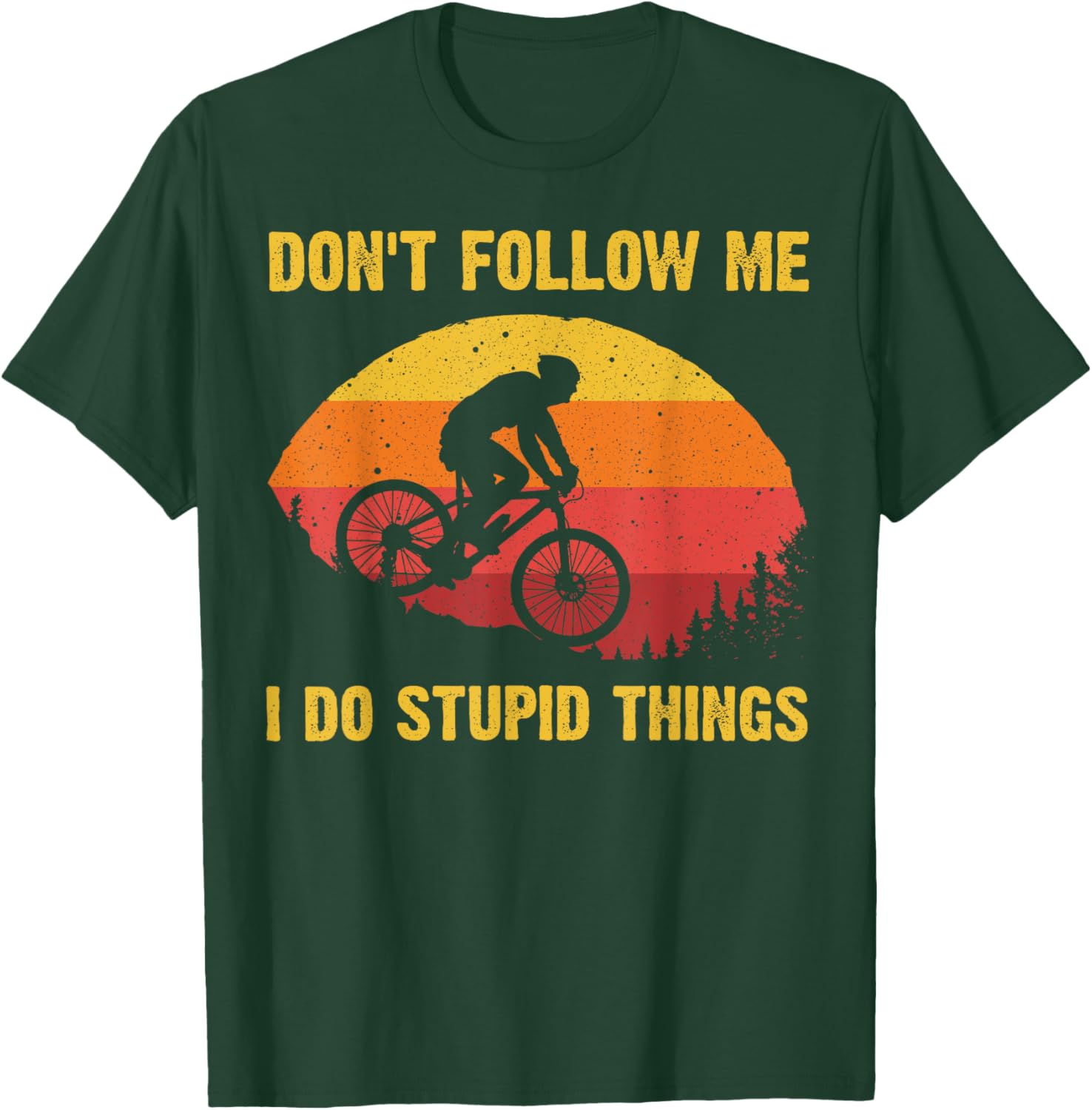 Cool Mountain Biking Women Biker MTB Bicycle Bike T-Shirt - T-Shirt | Forest