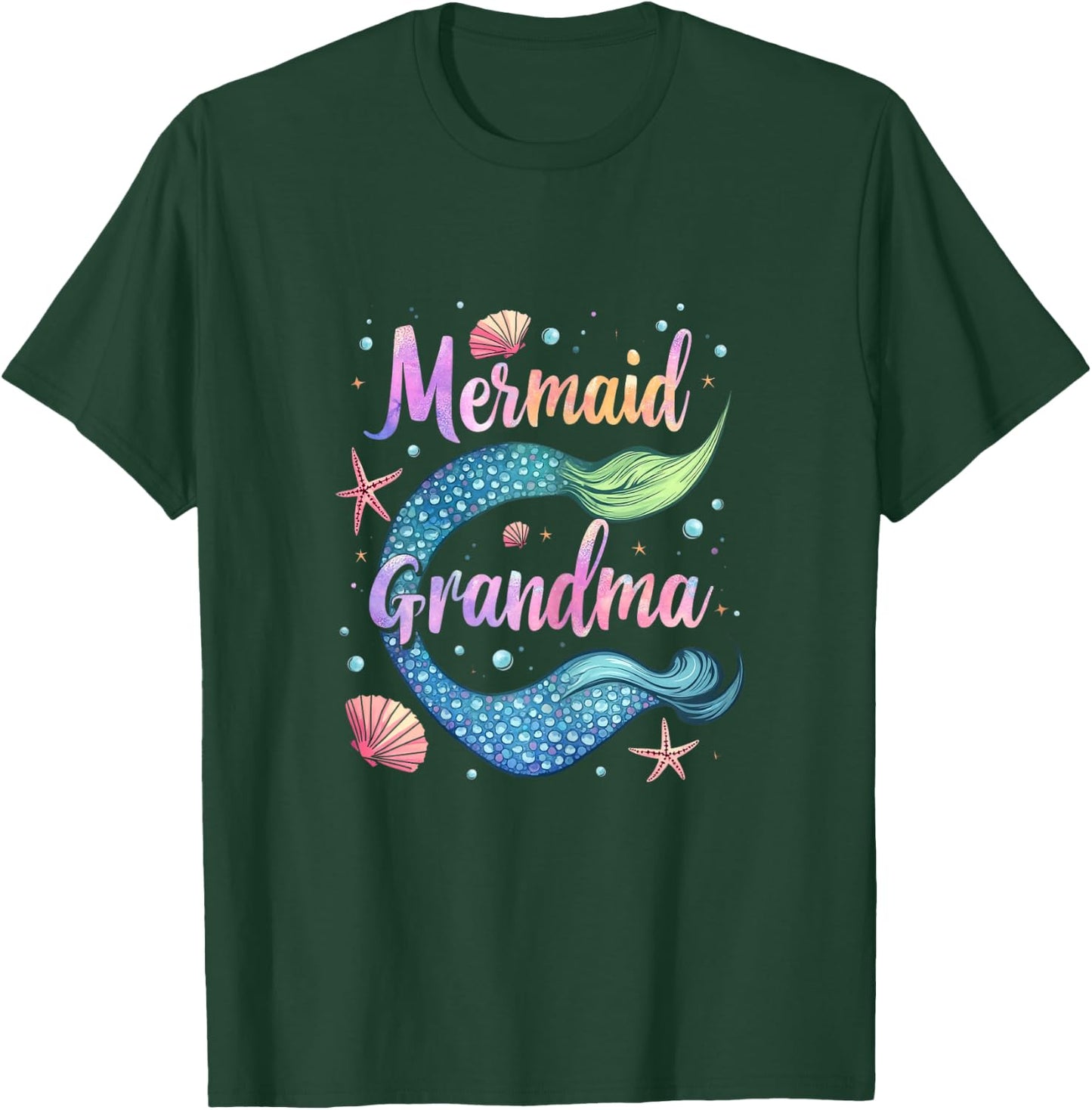 Mermaid Grandma T-Shirt - T-Shirt | Forest