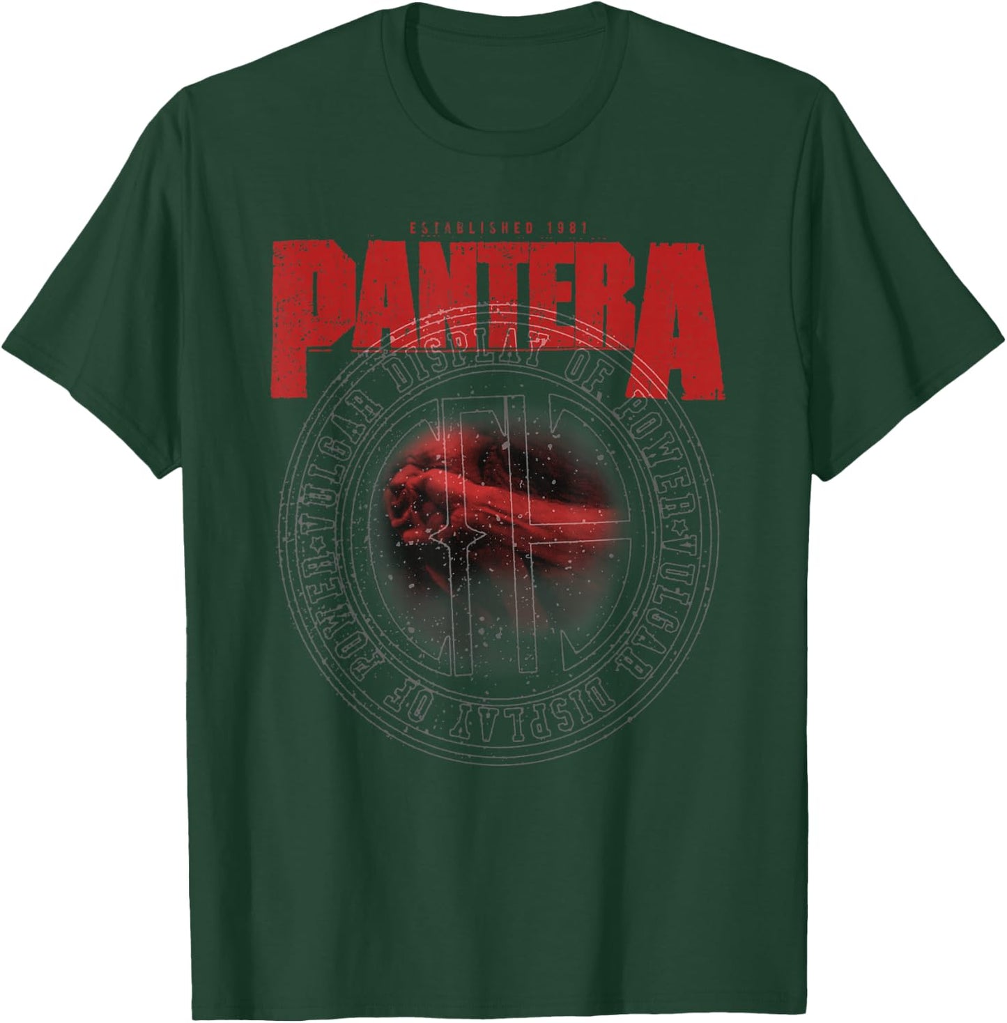 Pantera Official Vulgar Display of Power Circle , black T-Shirt - T-Shirt | Forest