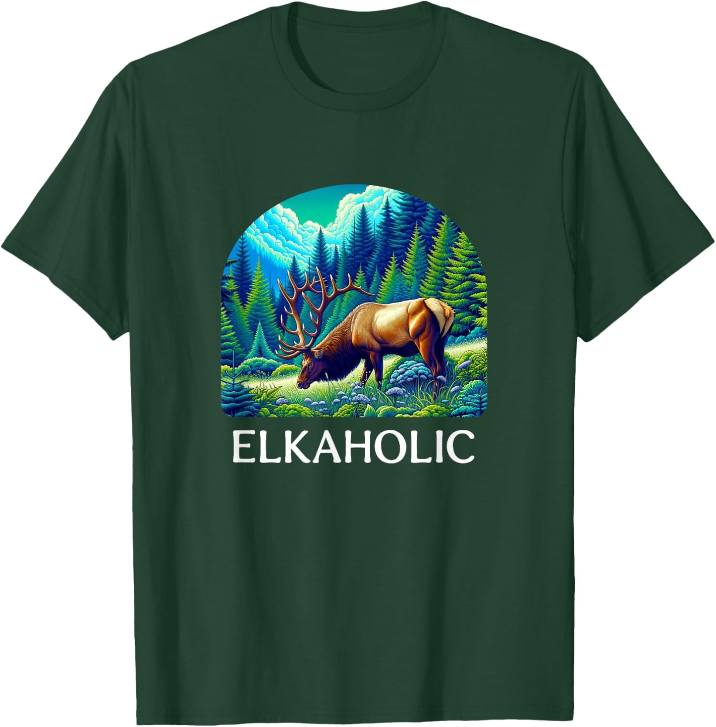Elkaholic T-Shirt - T-Shirt | Forest
