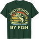 Easily Distracted by Fish Funny Youth Boy Bass Fishing Humor T-Shirt - T-Shirt | Forest
