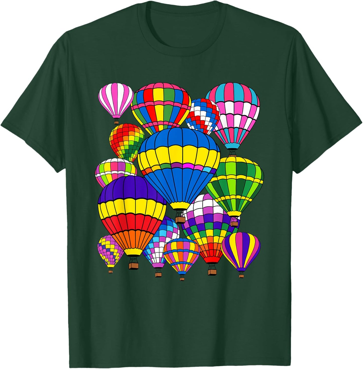 Funny Hot Air Balloon Festival Balloonist Fly Ballooning T-Shirt - T-Shirt | Forest