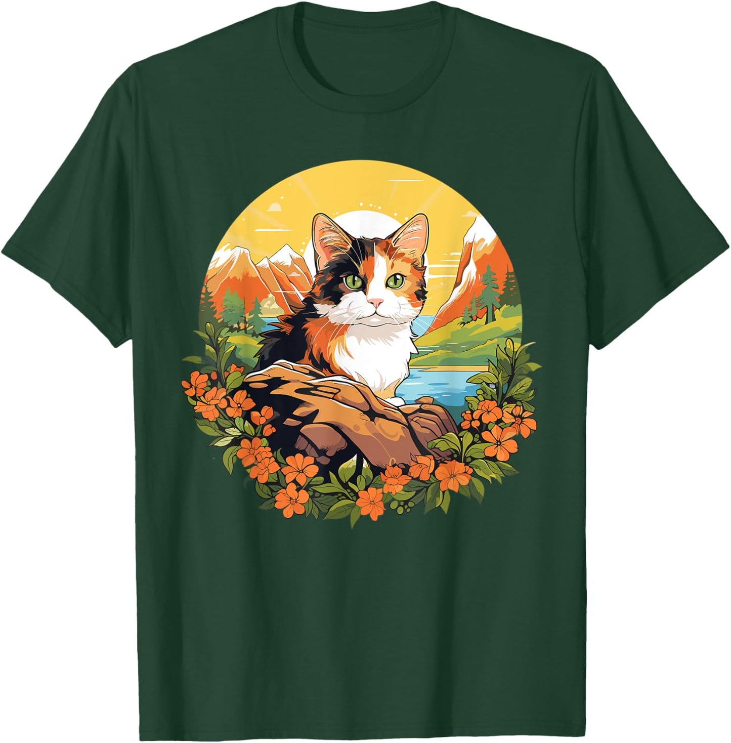 Calico Cats Calico Cat , Small, Black T-Shirt - T-Shirt | Forest
