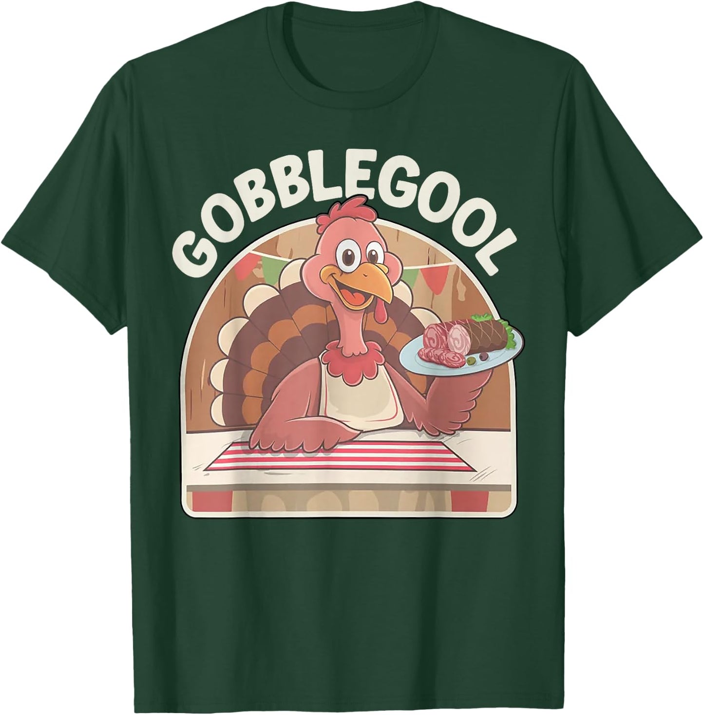 Adults Thanksgiving - Black, Small, Short Sleeve T-Shirt - T-Shirt | Forest
