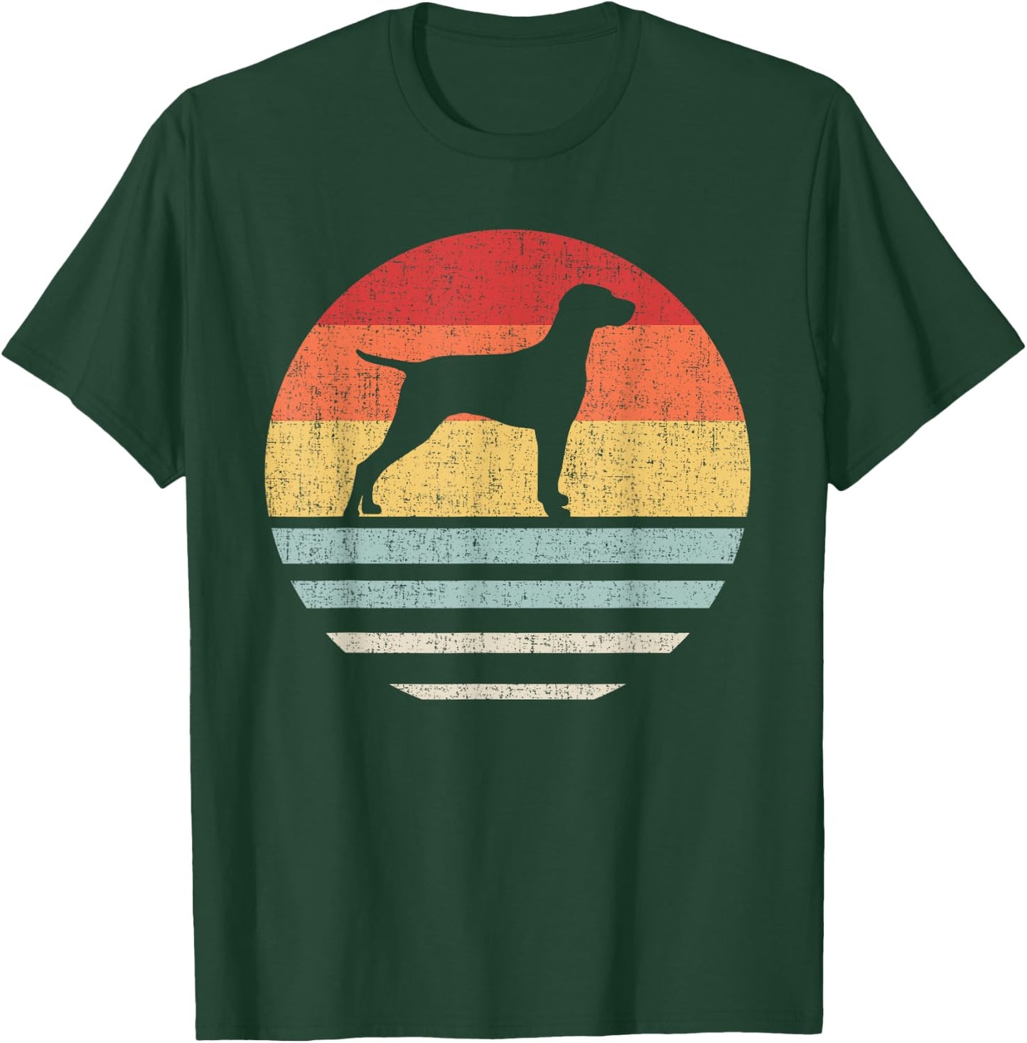 Vintage Retro Vizsla Dog Mom And Dad Cute Dog Lover Owner T-Shirt - T-Shirt | Forest