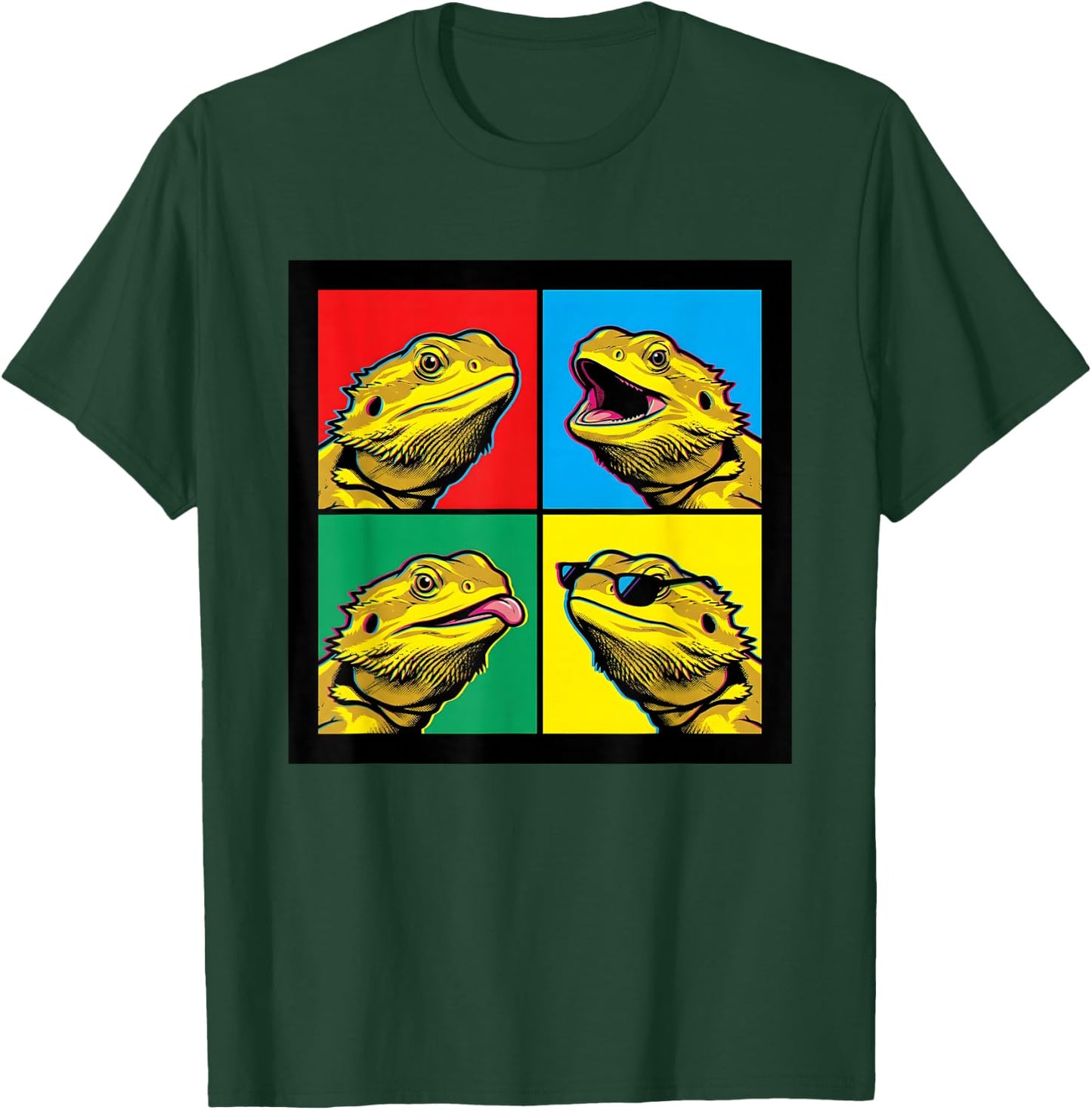 Vintage Bearded Dragon Funny Boys Girls Costume Art Meme T-Shirt - T-Shirt | Forest