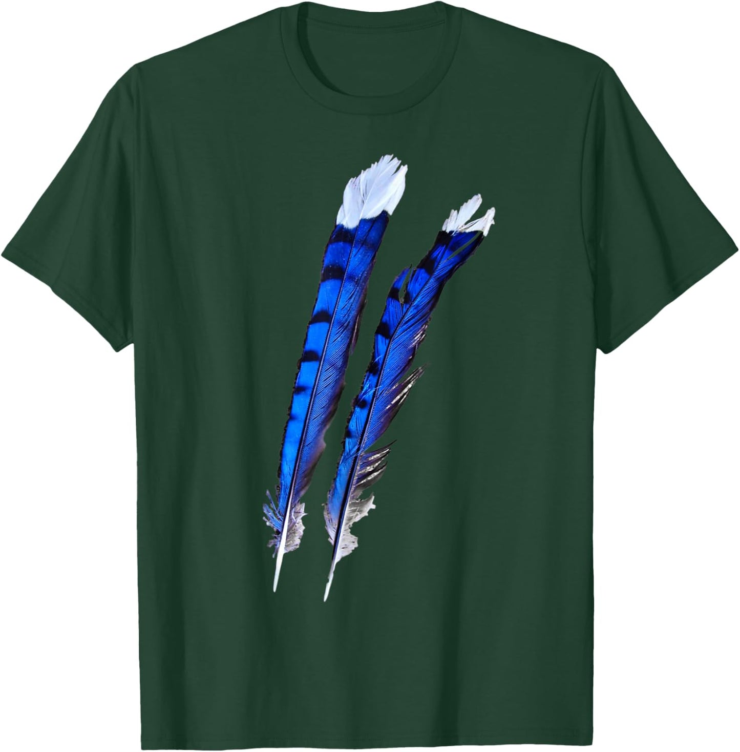 Blue Jay Bird Feathers Blue Beautiful Wildlife Birder Gift T-Shirt - T-Shirt | Forest