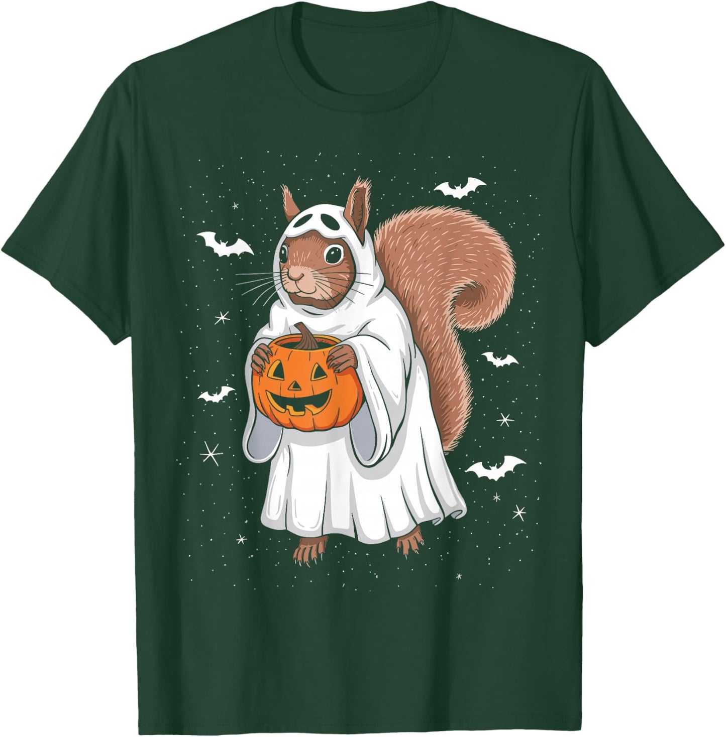Funny Ghost Squirrel Lovers Spooky Halloween Costume T-Shirt - T-Shirt | Forest