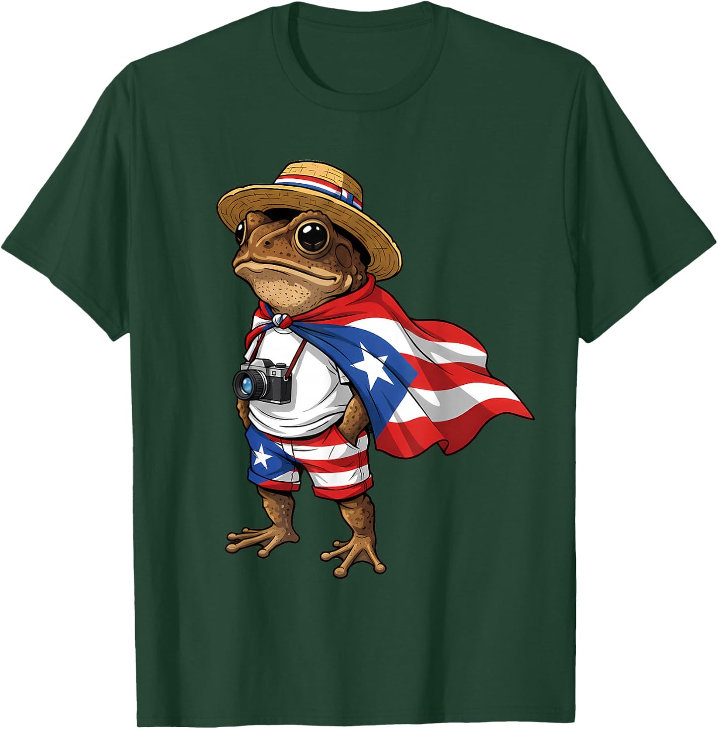Coqui Frog Puerto Rico Taino Puerto Rican Flag Boricua T-Shirt - T-Shirt | Forest