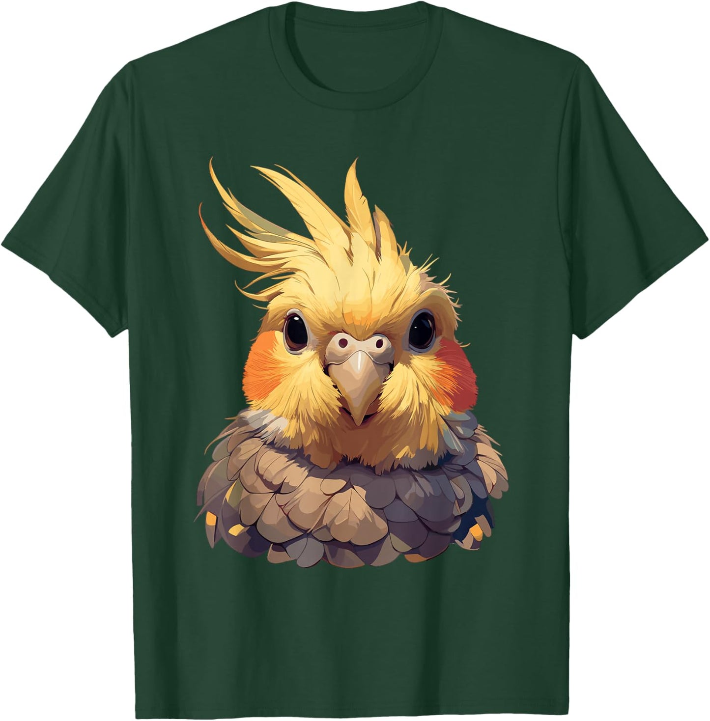 Nymphensittiche Nymphensittich - Damen - Schwarz - Tierdruck - Kurzarm - S T-Shirt - T-Shirt | Forest