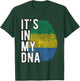 Funny it's in my DNA Gabon flag Fingerprint T-Shirt - T-Shirt | Forest