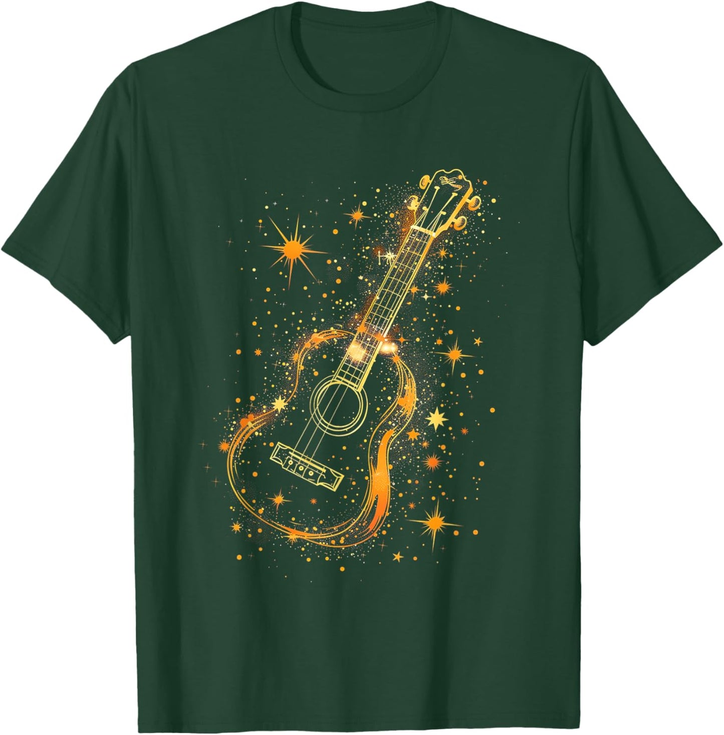 Ukulele Space Stars T-Shirt - T-Shirt | Forest