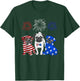 Pug america 4th of july National Day T-Shirt - T-Shirt | Forest