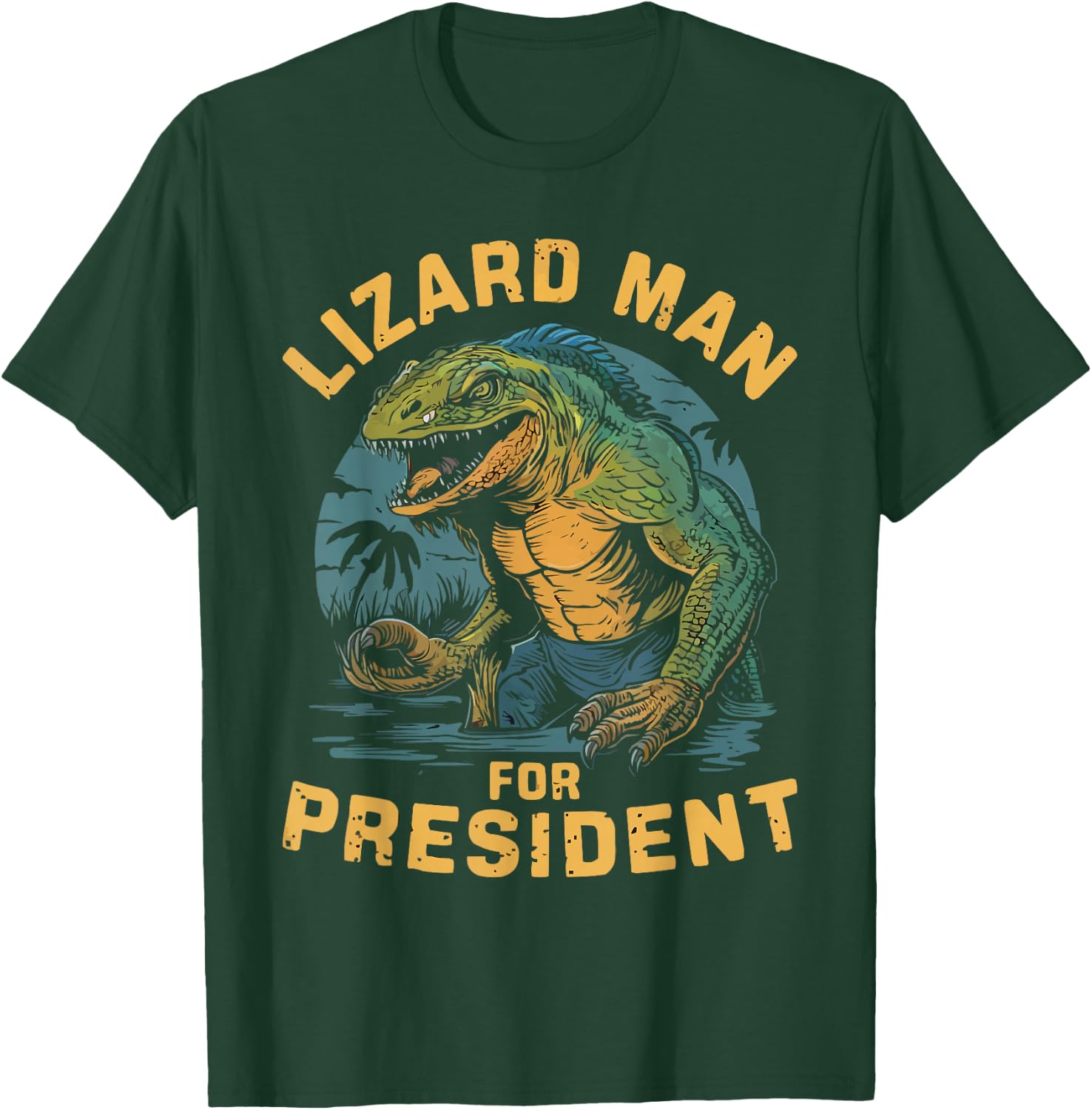 Lizard Man of Scape Ore Swamp Cryptozoology Cryptid T-Shirt - T-Shirt | Forest