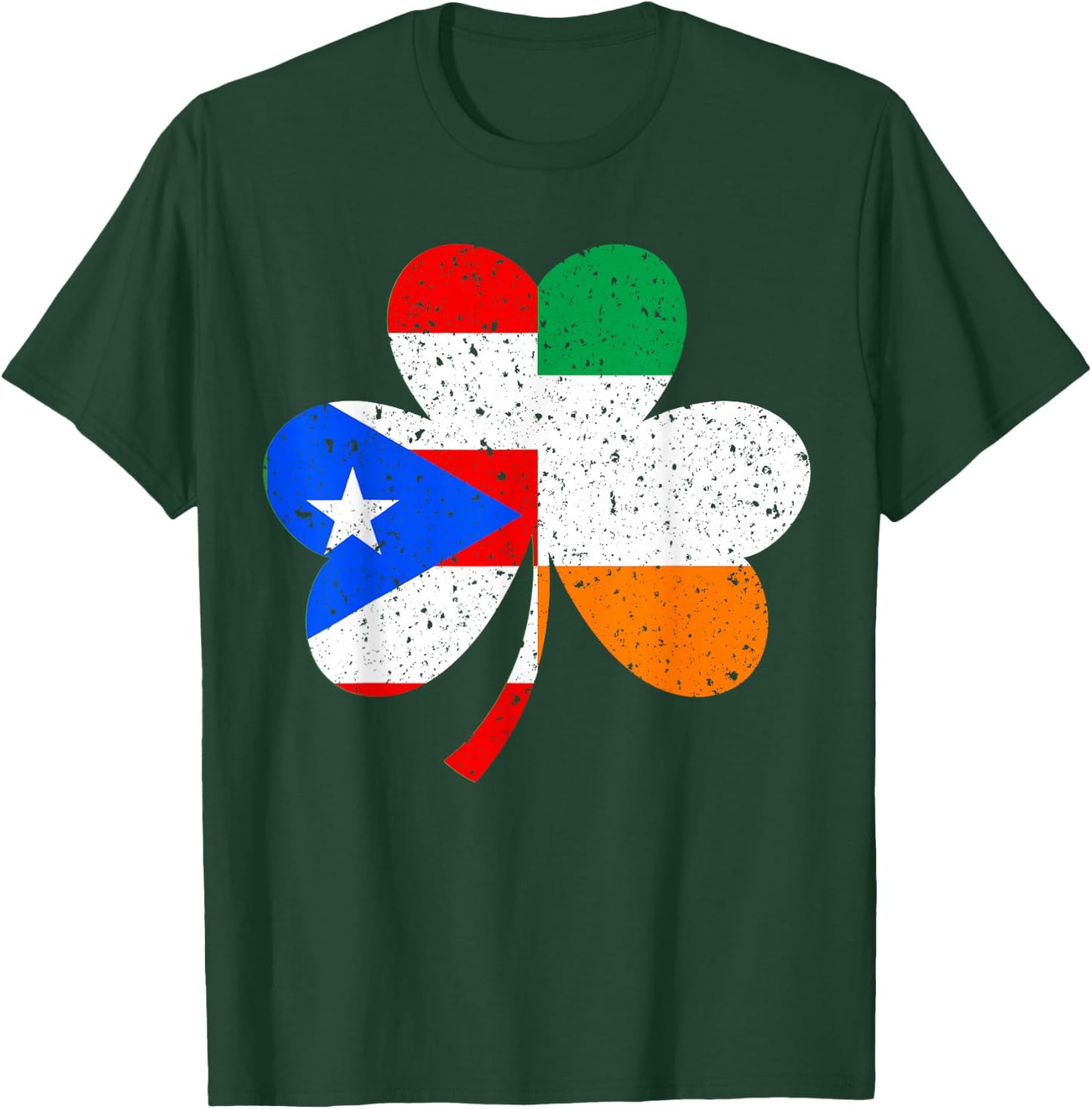 St Patricks Day Ireland Irish Puerto Rican Gift T-Shirt - T-Shirt | Forest