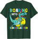 Roaring Into Kindergarten Dinosaur TRex Back To School Kids T-Shirt - T-Shirt | Forest