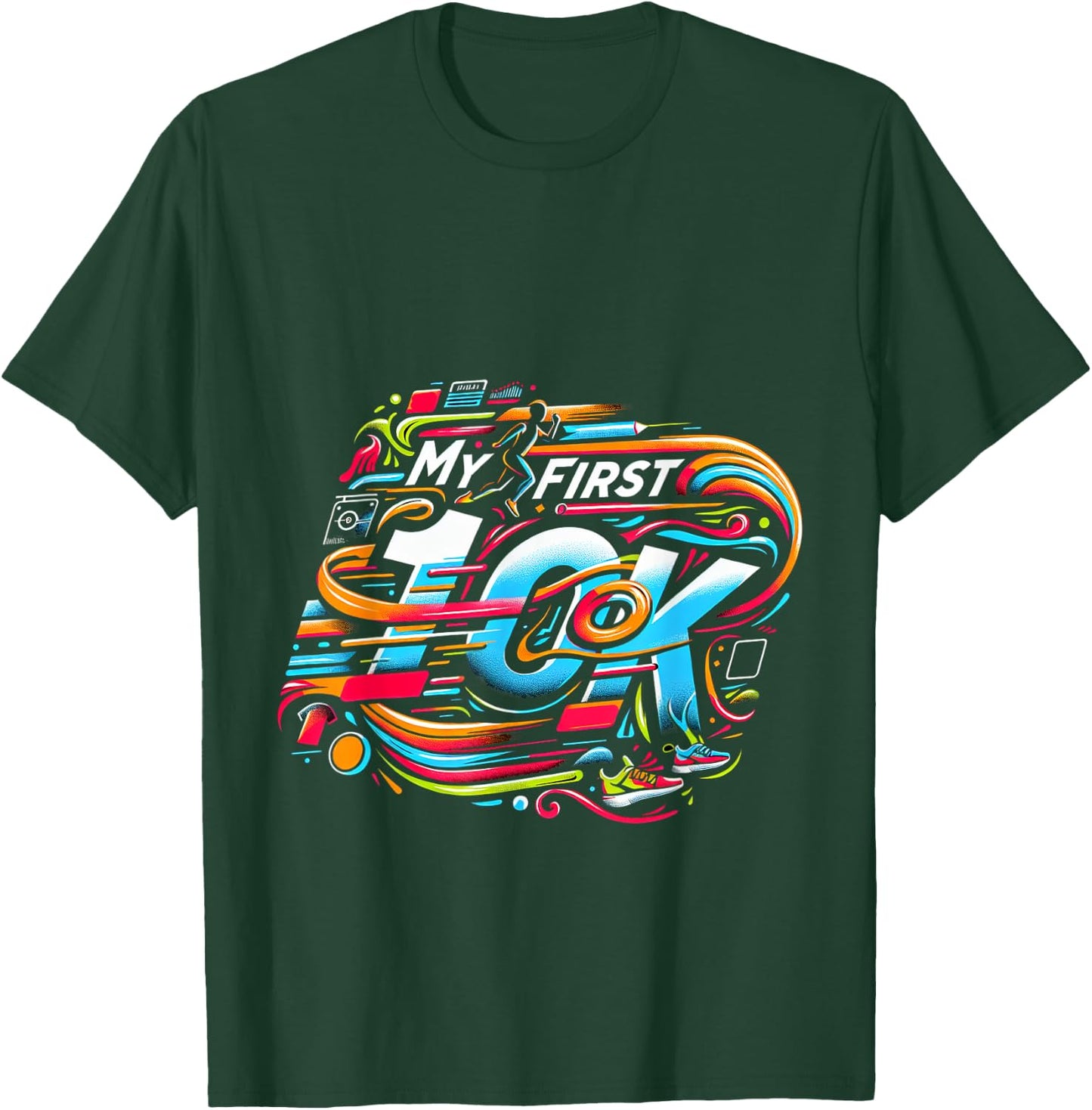 My First 10K Beginner Achievement Marathon T-Shirt - T-Shirt | Forest