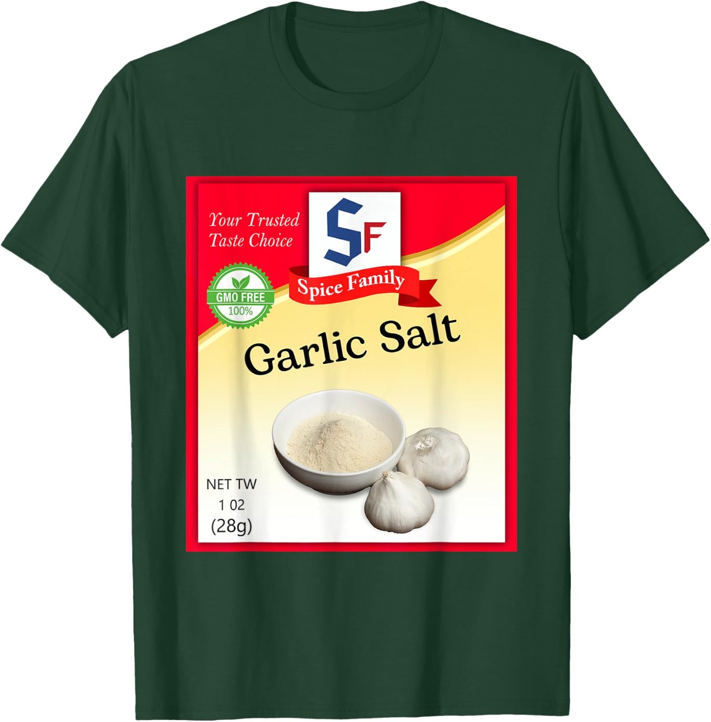 Garlic Salt Condiment Costume Holiday Spice Group Costumes T-Shirt - T-Shirt | Forest