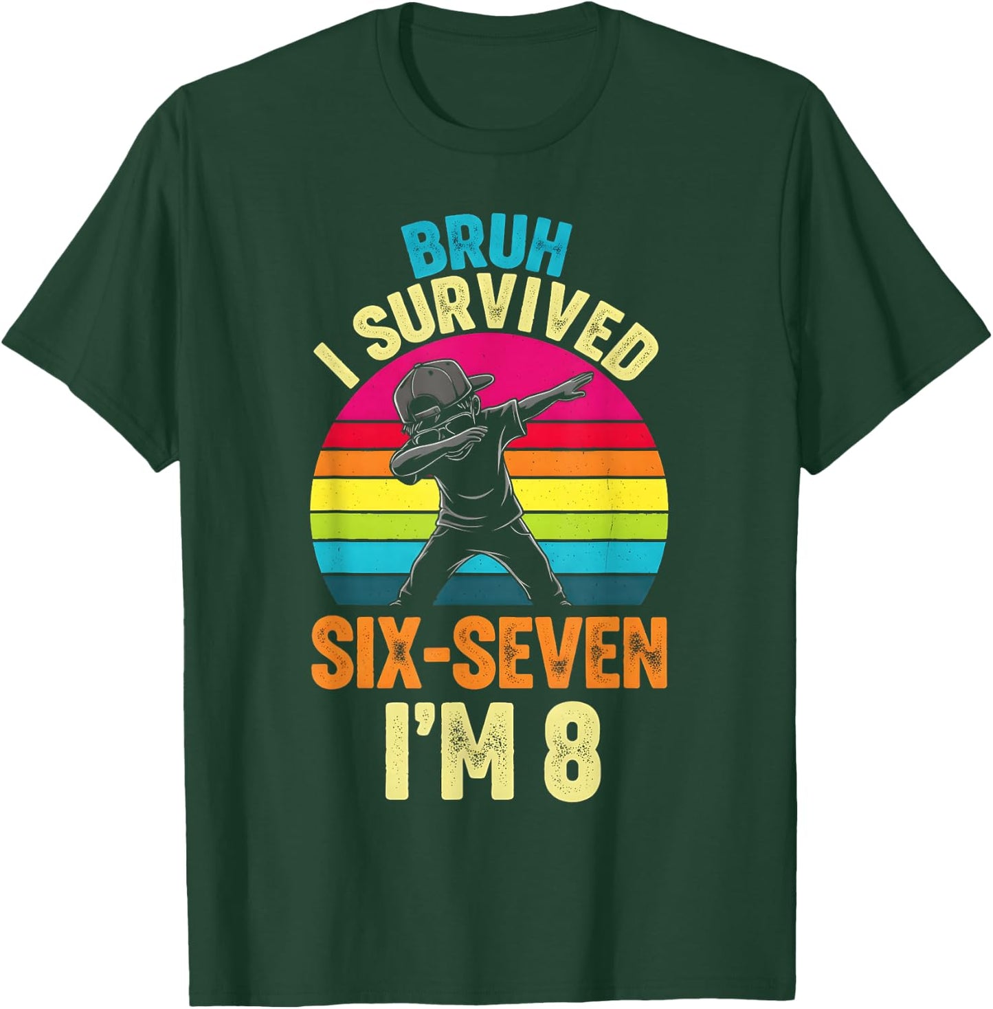 67 Meme zum 8. Geburtstag, Dabbing Six Seven Bruh, lustige Jungen, Kinder T-Shirt - T-Shirt | Forest