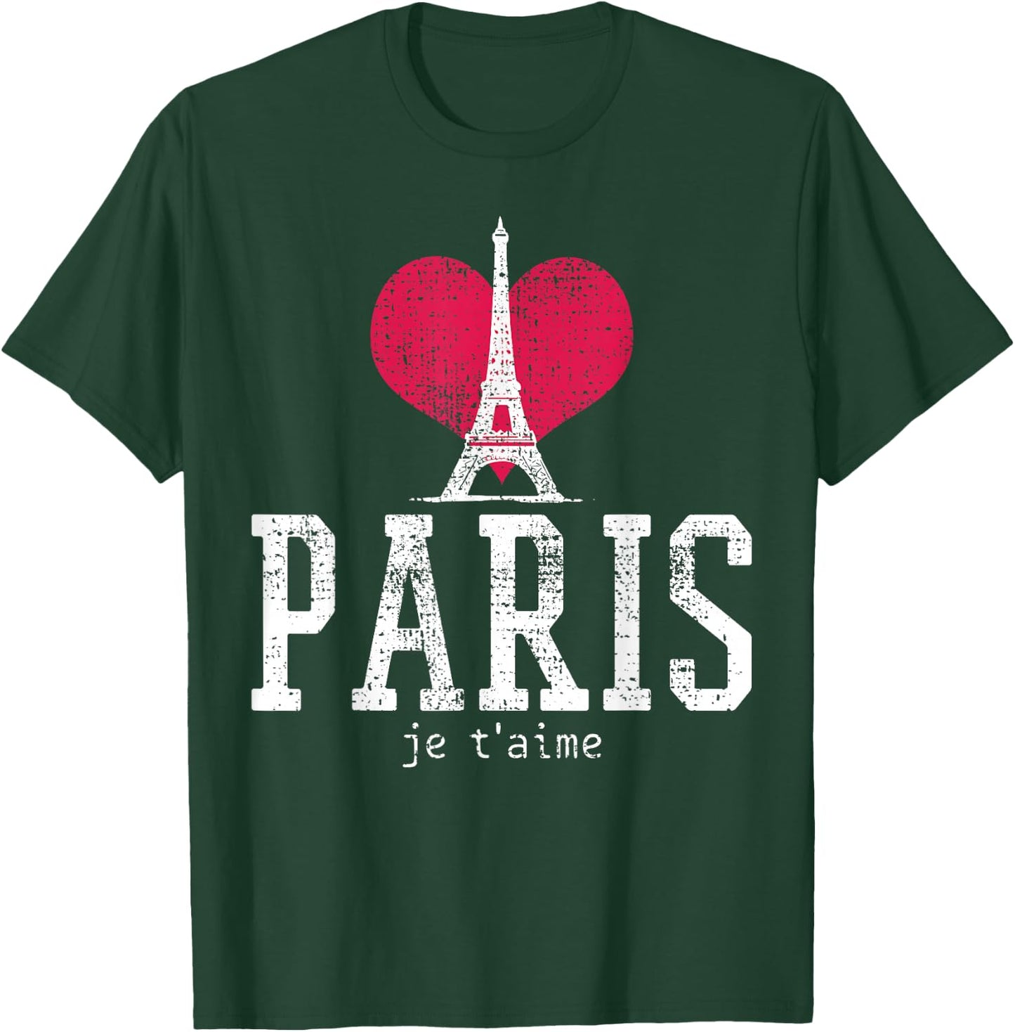 Vintage Paris I Love Je T'aime France T-Shirt - T-Shirt | Forest