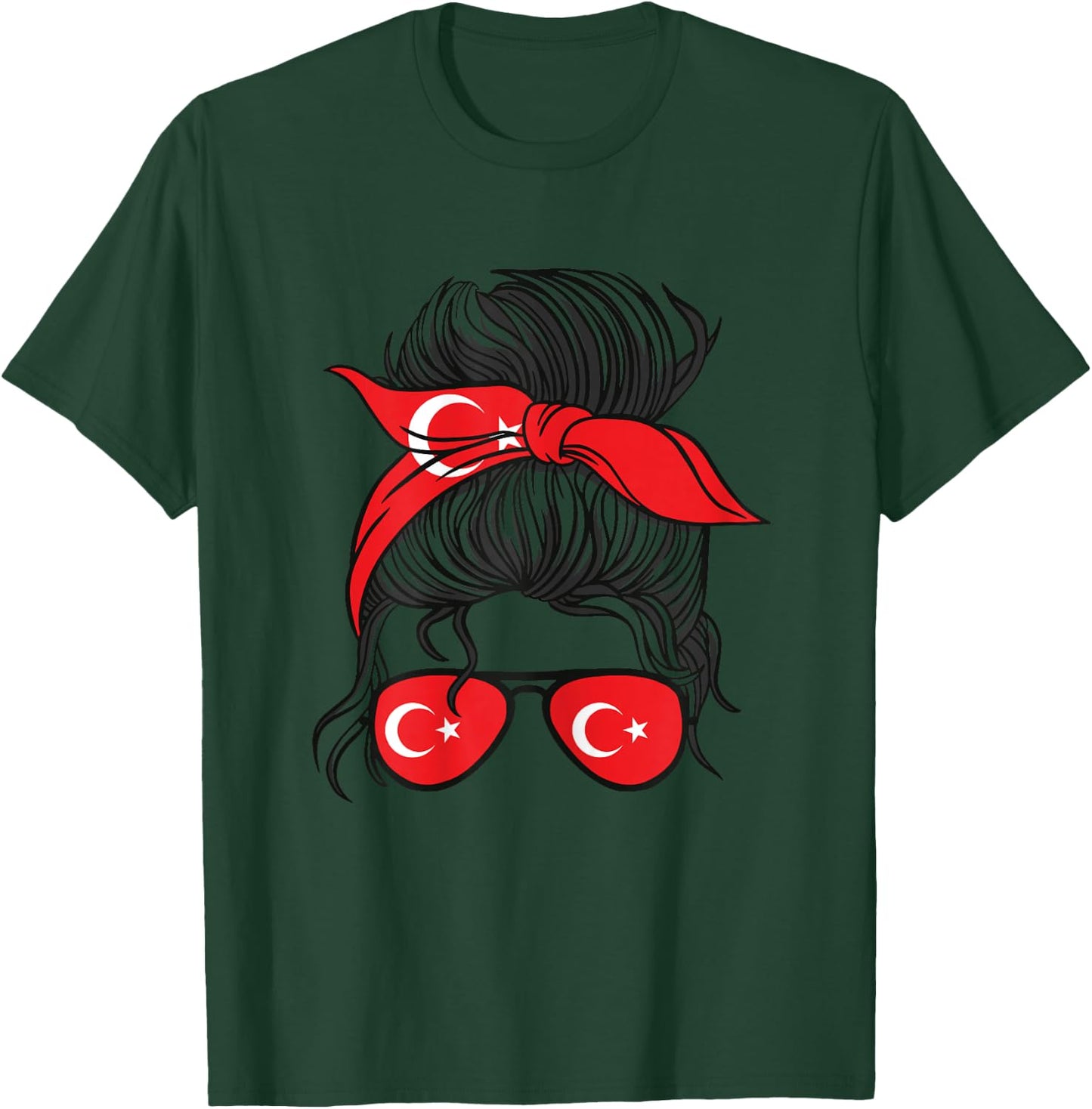 Turkiye Mädchen Türkei Mädchen Türkische kizi Frauen Türkische Flagge T-Shirt - T-Shirt | Forest