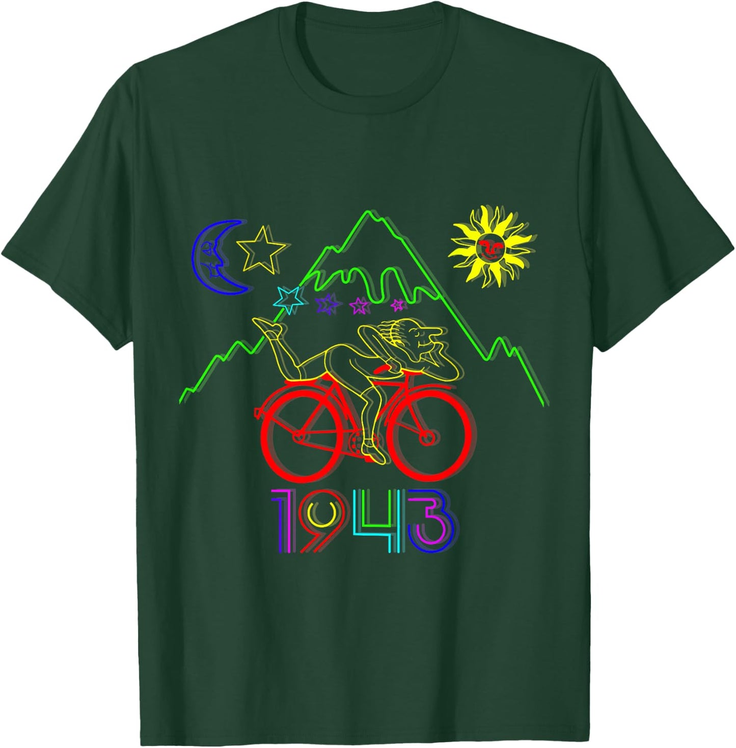 Bicycle Day 1943 LSD Creator Acid Trip , Black, S T-Shirt - T-Shirt | Forest