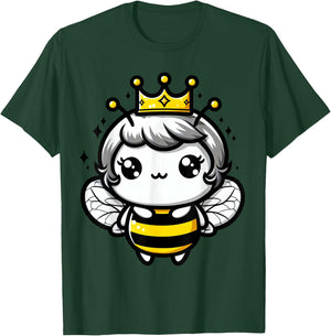 Queen Bee Crown Women Men Girls Honey Hive Bee Keeper Bee T-Shirt - T-Shirt | Forest