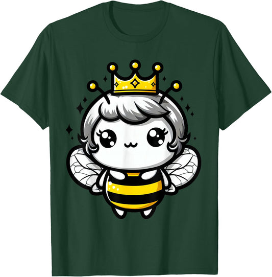 Queen Bee Crown Women Men Girls Honey Hive Bee Keeper Bee T-Shirt - T-Shirt | Forest