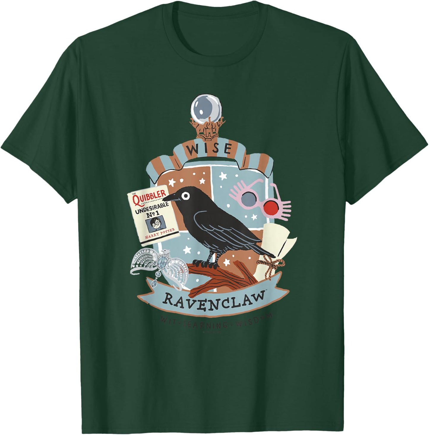 Harry Potter: Deathly Hallows 2 Wise Ravenclaw Badge T-Shirt - T-Shirt | Forest