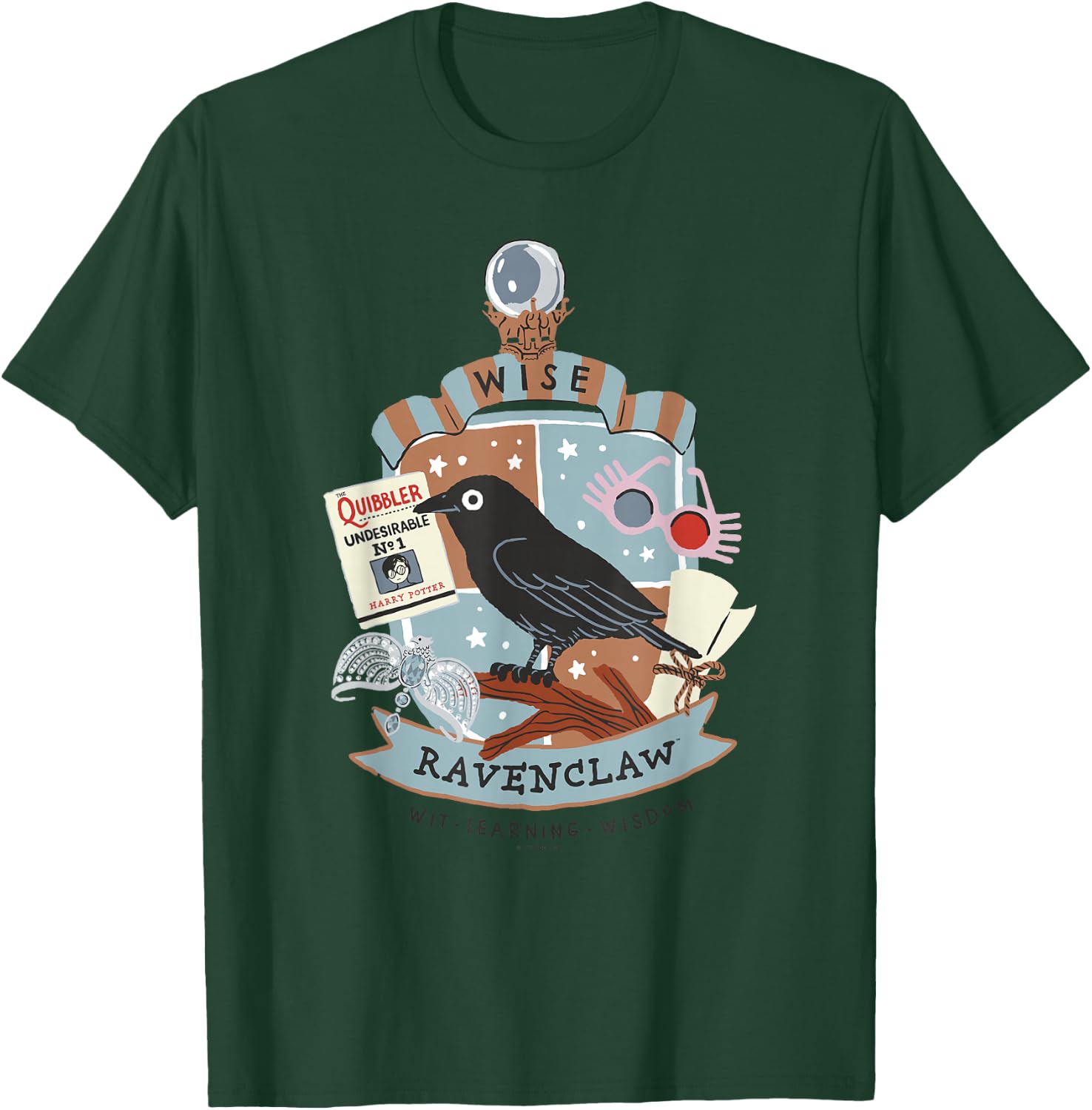 Harry Potter: Deathly Hallows 2 Wise Ravenclaw Badge T-Shirt - T-Shirt | Forest