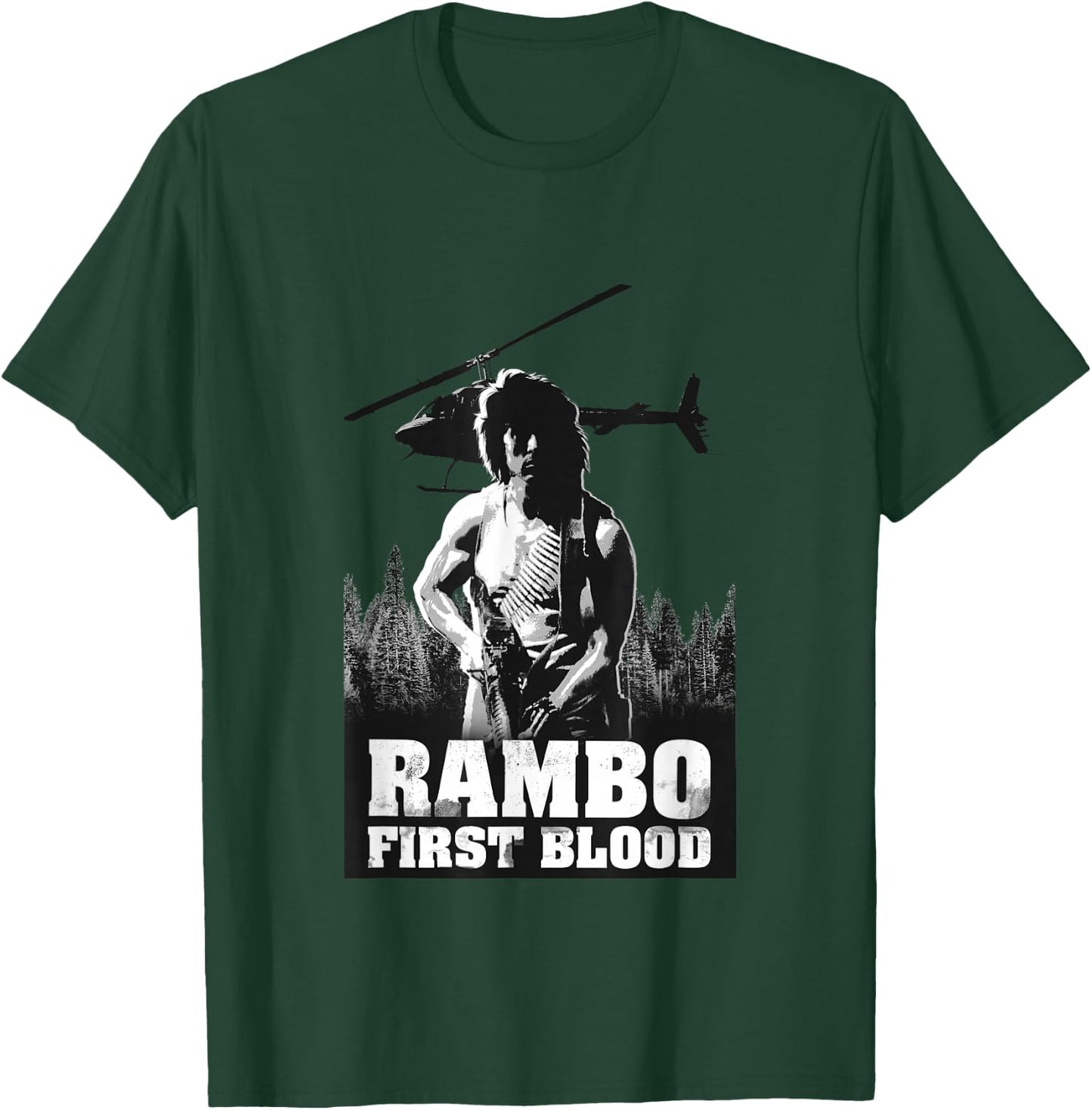 Rambo First Blood Hubschrauber Poster T-Shirt - T-Shirt | Forest