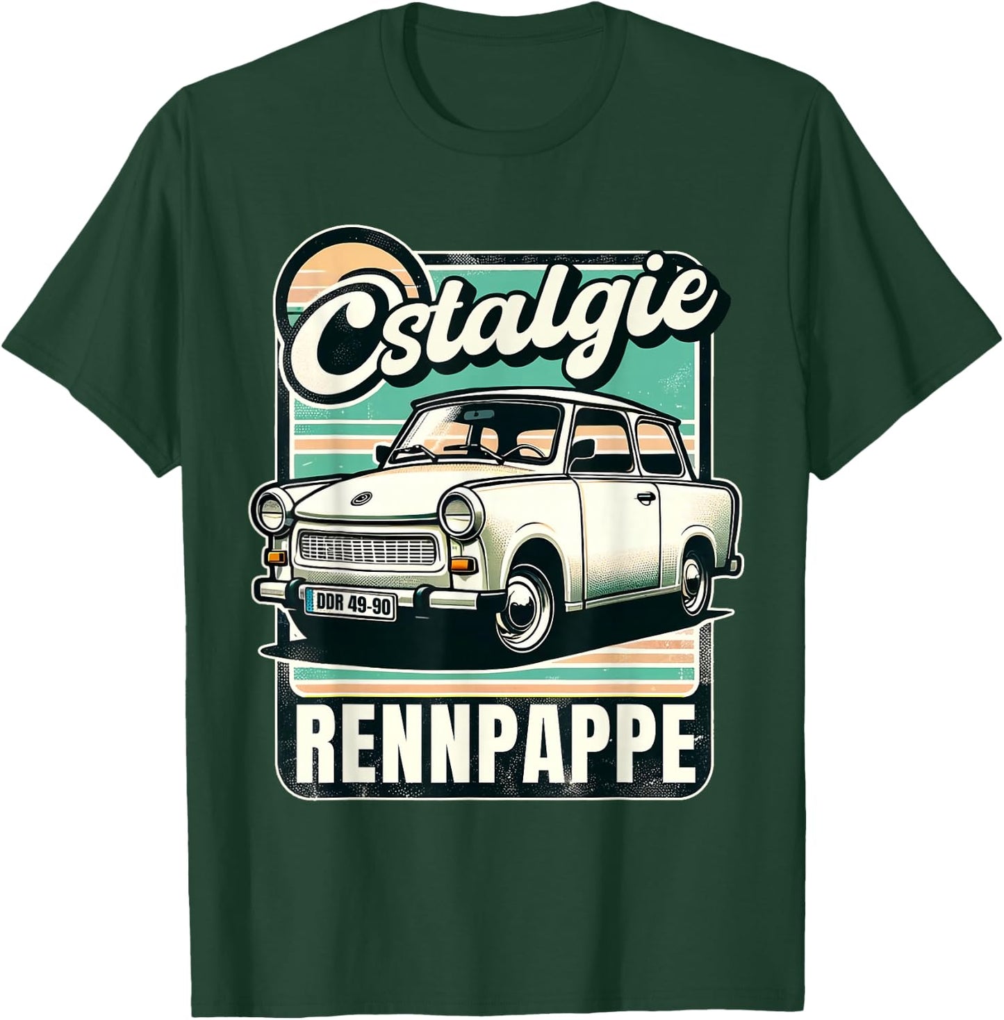 ONostalgia Racing Cardboard Trabant Trabbi Cardboard DDR Ossi Retro Style , black T-Shirt - T-Shirt | Forest