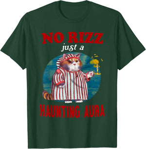 Retro Vintage No Rizz Just A Haunting Aura Funny Cat Meme Women T-Shirt - T-Shirt | Forest