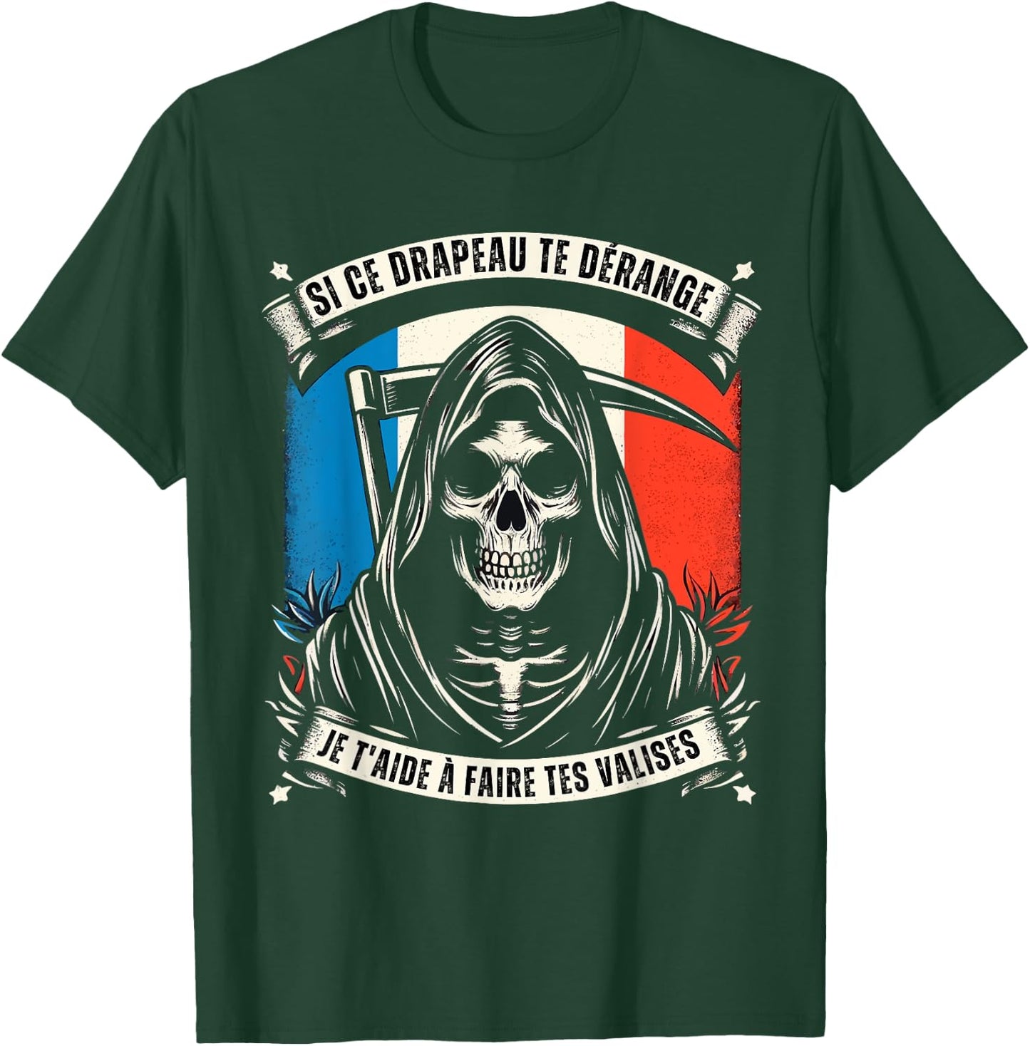 If this flag bothers you I help you pack your bags , Black, S T-Shirt - T-Shirt | Forest