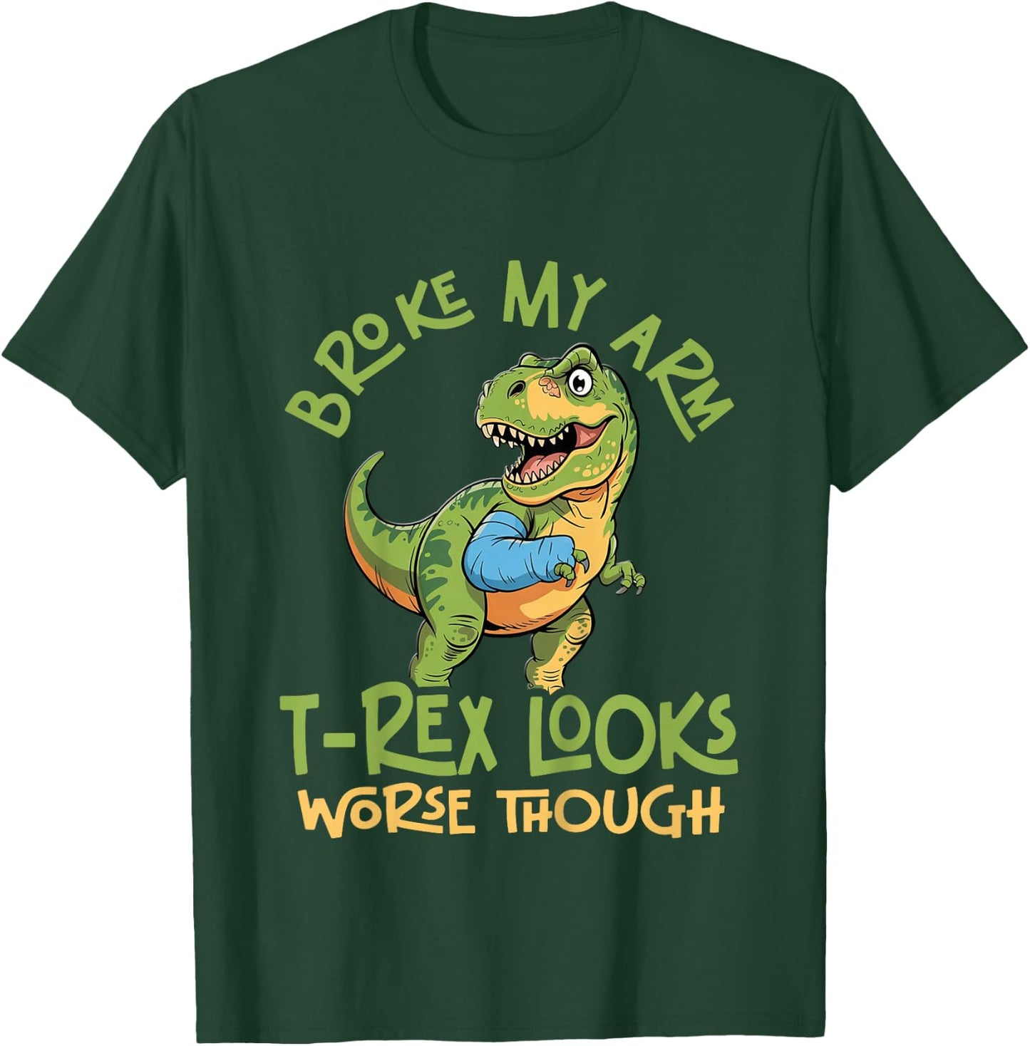Kids Kid's "I Broke An Arm But The T-Rex Looks Worse" - T-Rex T-Shirt - T-Shirt | Forest