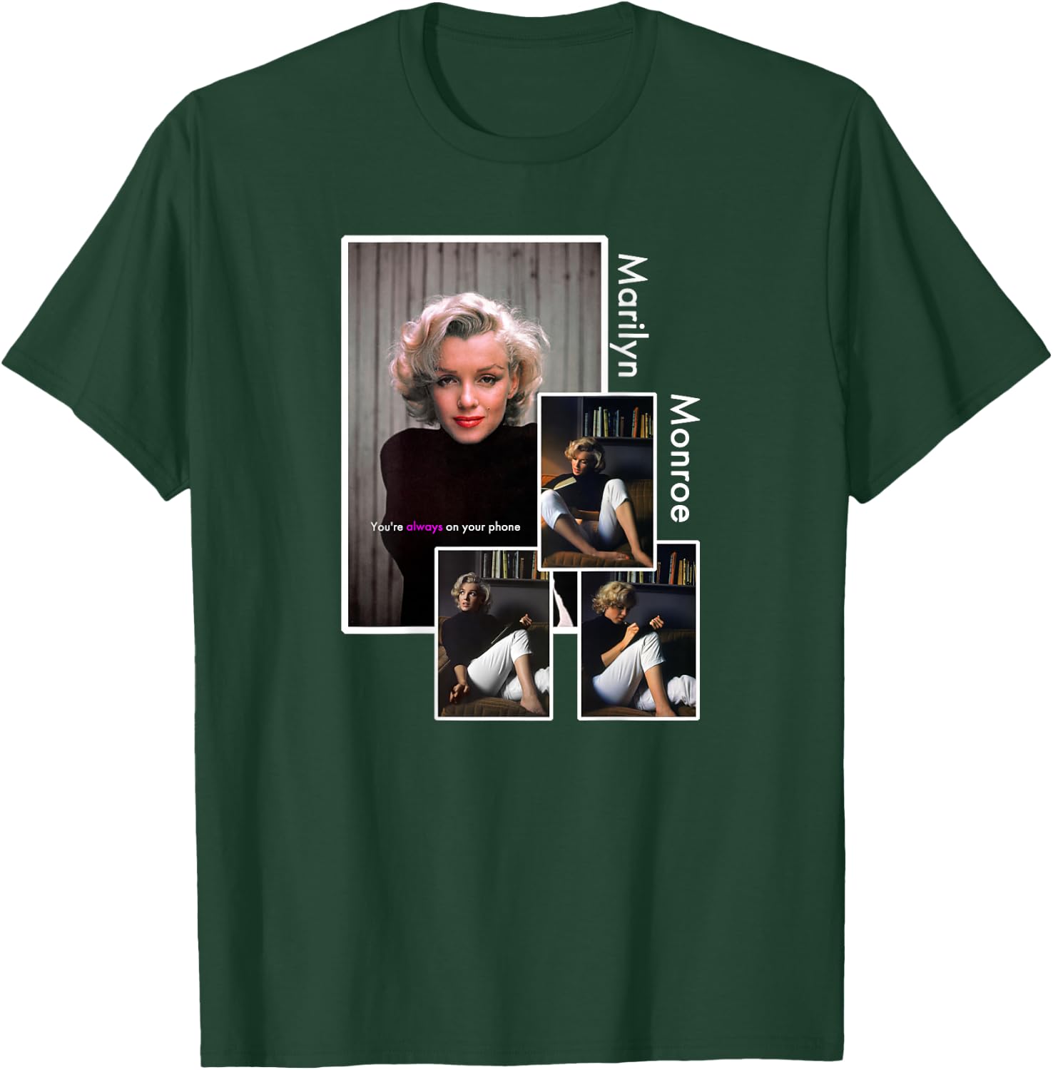 Marilyn Monroe_021_Back Printed , Black, S T-Shirt - T-Shirt | Forest
