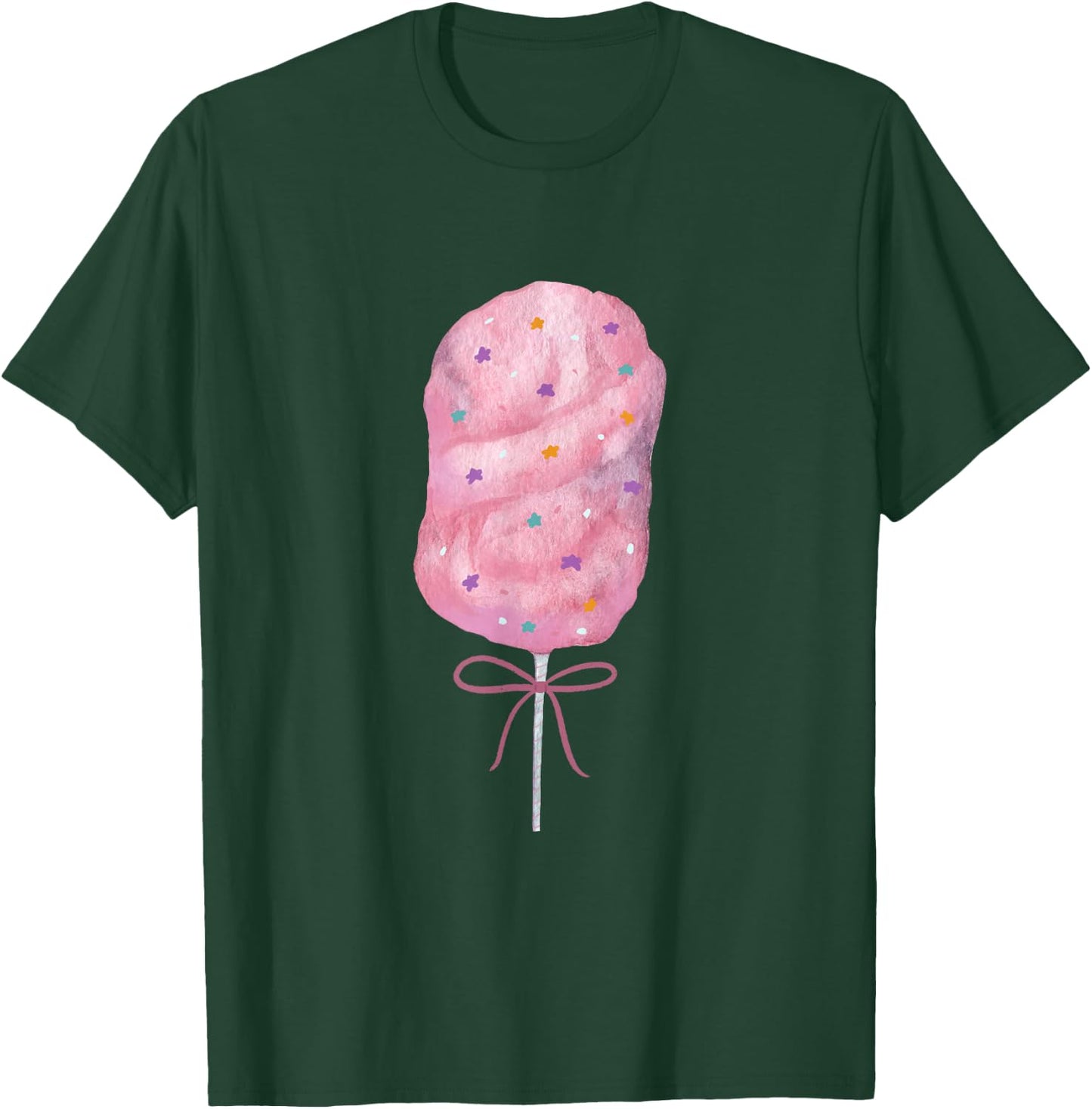 Pink Cotton Candy State Fair Food , black T-Shirt - T-Shirt | Forest
